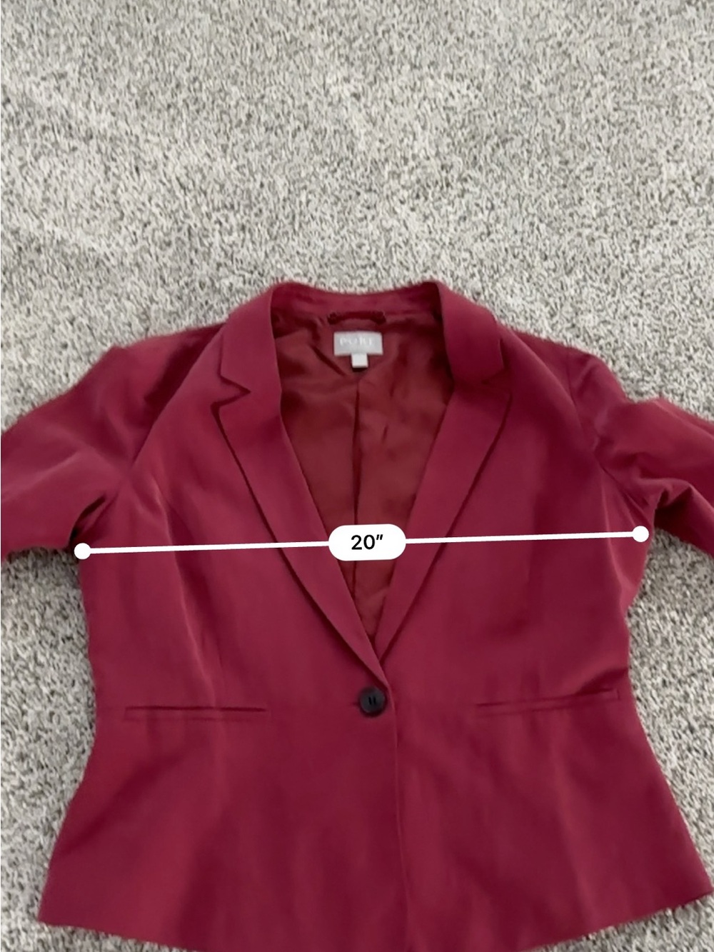 Pure Collection Wine-Red Single-Button Blazer - Picture 5 of 7